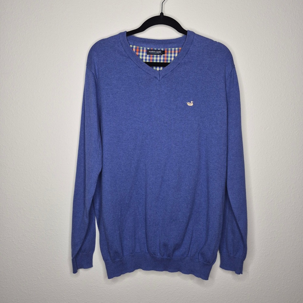 Southern Marsh Men's Pull Over V Neck Sweater Classic Southern Heritage Style‎ L